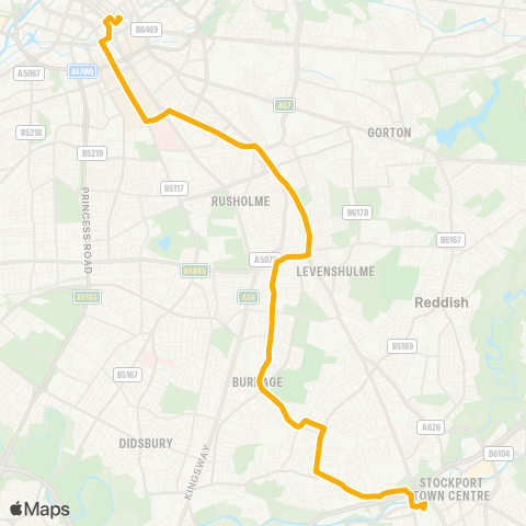 Stagecoach Manchester  map