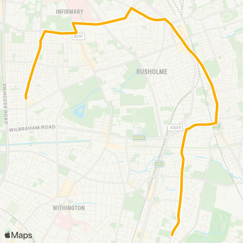 Stagecoach Manchester  map