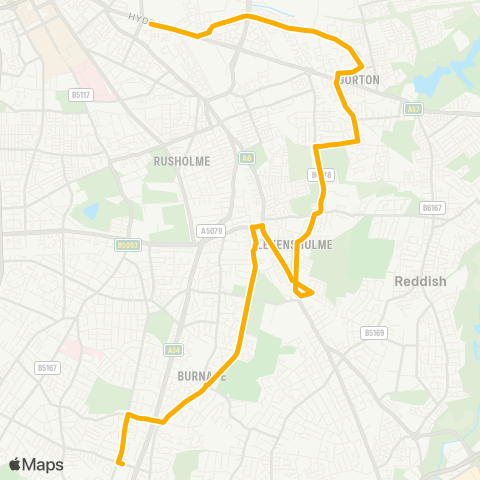 Stagecoach Manchester  map