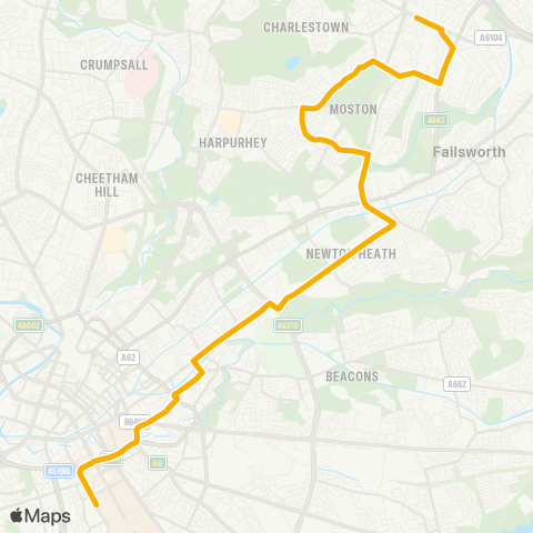 Stagecoach Manchester  map