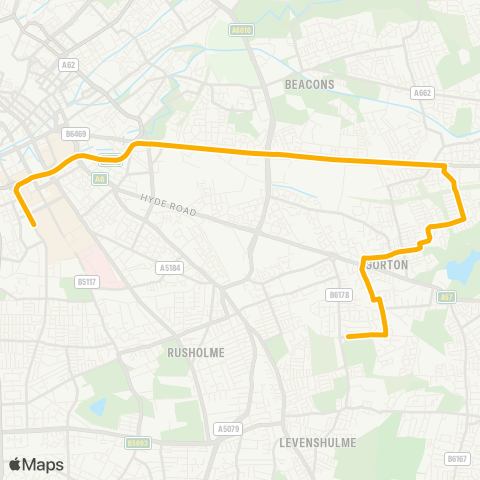 Stagecoach Manchester  map