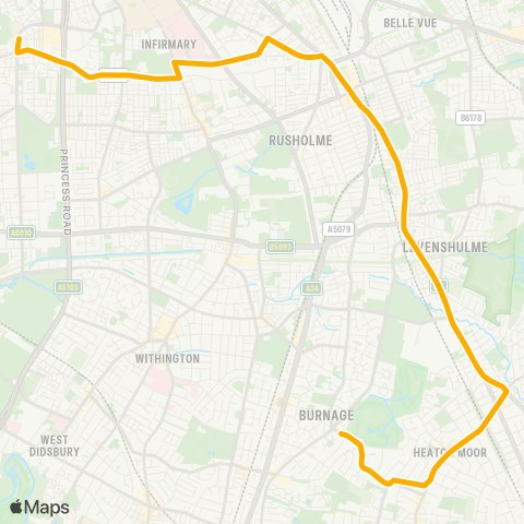 Stagecoach Manchester  map