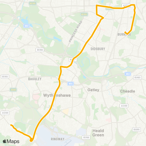 Stagecoach Manchester  map