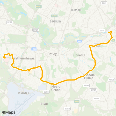 Stagecoach Manchester  map