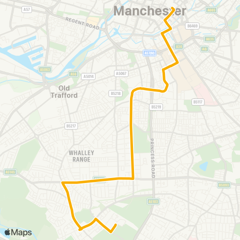 Stagecoach Manchester  map