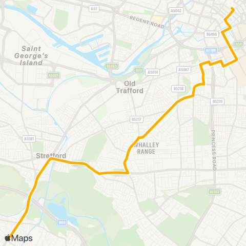 Stagecoach Manchester  map