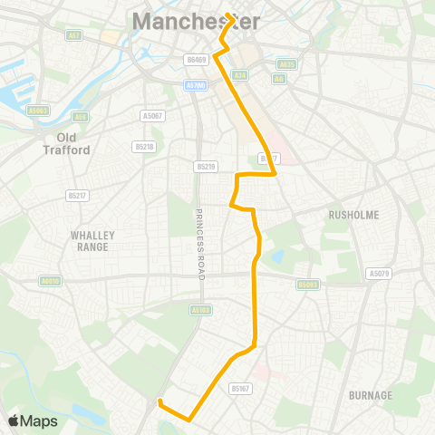 Stagecoach Manchester  map