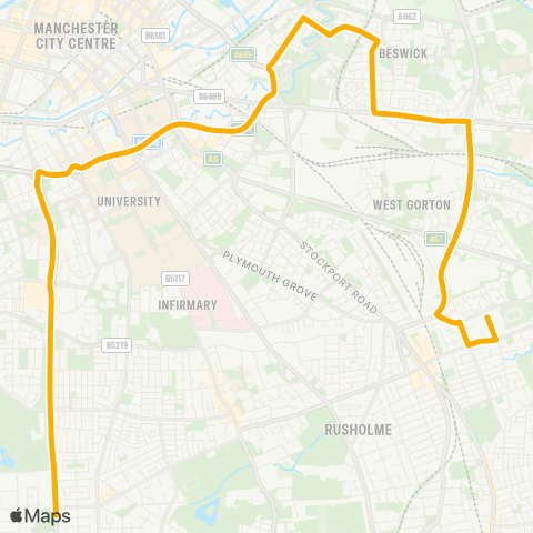 Stagecoach Manchester  map