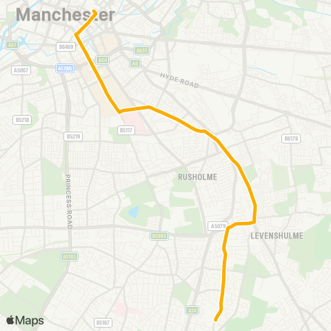 Stagecoach Manchester  map