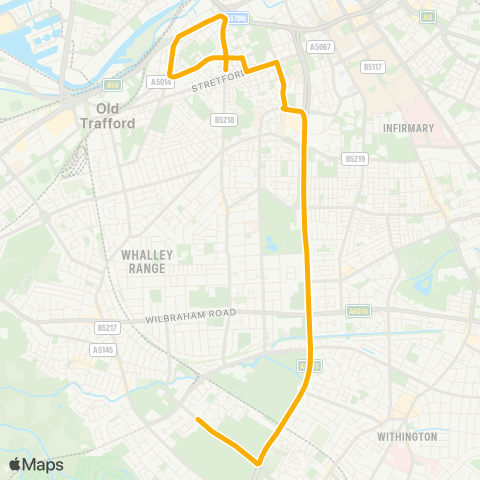 Stagecoach Manchester  map