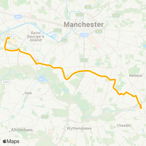 Stagecoach Manchester  map