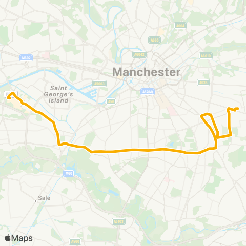 Stagecoach Manchester  map