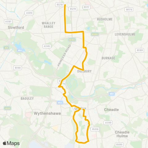 Stagecoach Manchester  map