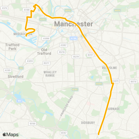 Stagecoach Manchester  map