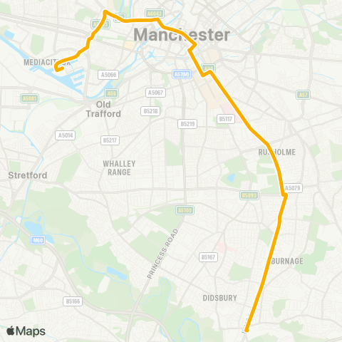 Stagecoach Manchester  map