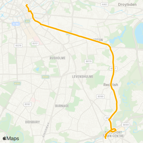 Stagecoach Manchester  map