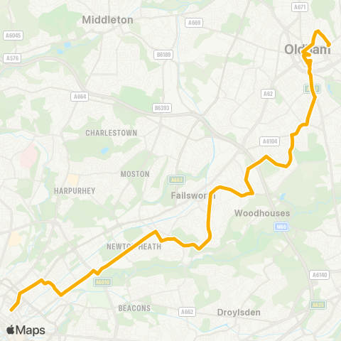 Stagecoach Manchester  map