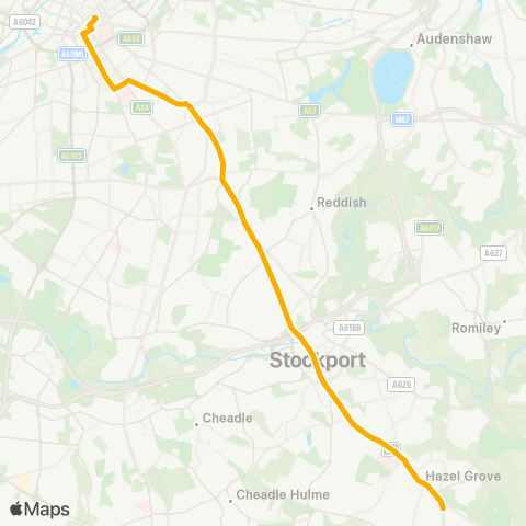 Stagecoach Manchester  map