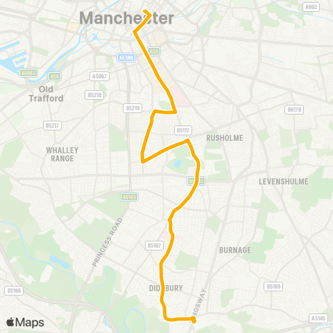 Stagecoach Manchester  map