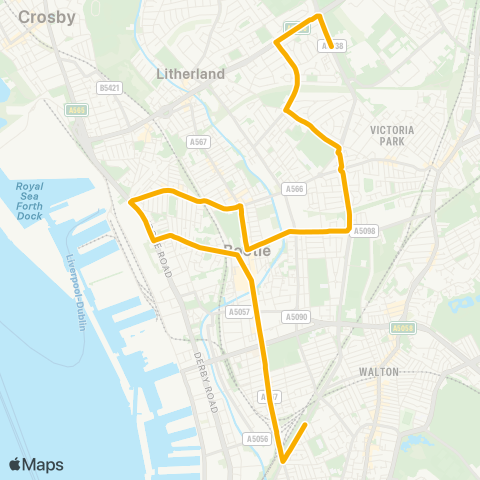 Stagecoach Merseyside and South Lancashire  map