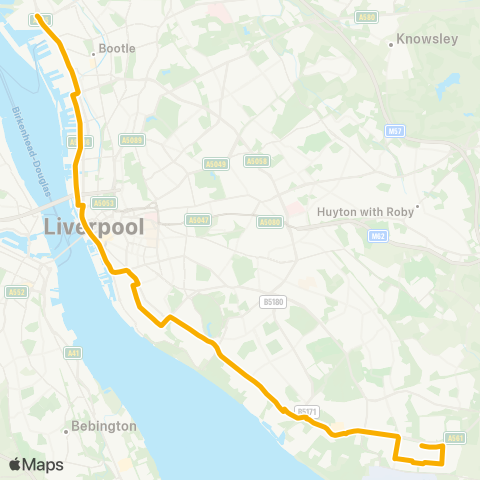 Stagecoach Merseyside and South Lancashire  map