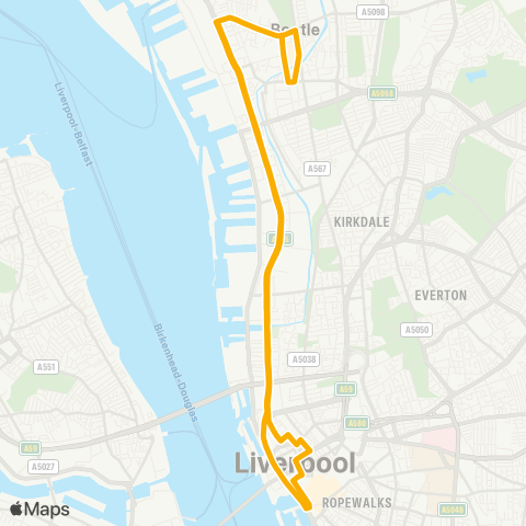 Stagecoach Merseyside and South Lancashire  map