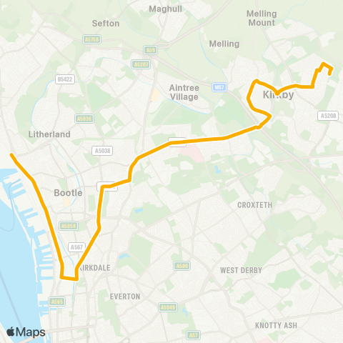 Stagecoach Merseyside and South Lancashire  map