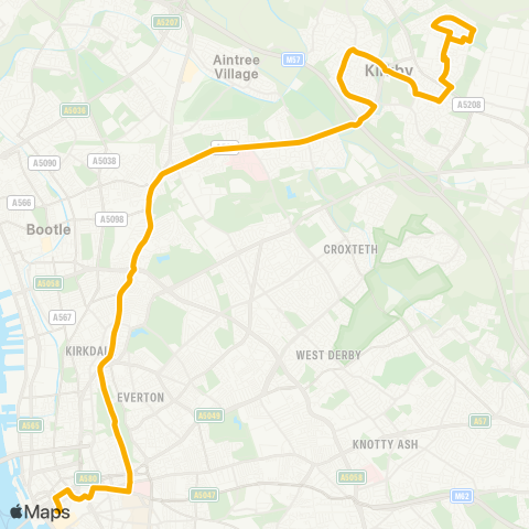 Stagecoach Merseyside and South Lancashire  map