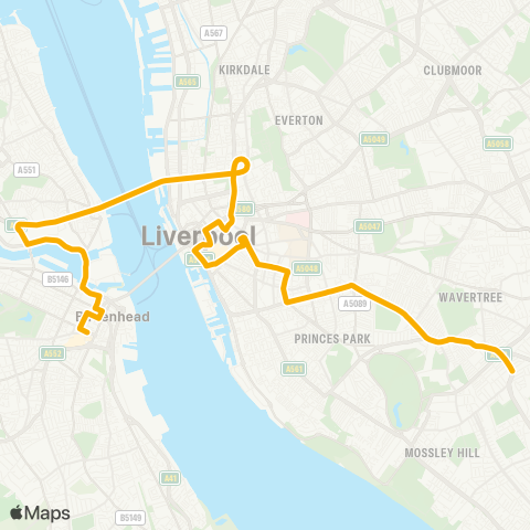 Stagecoach Merseyside and South Lancashire  map