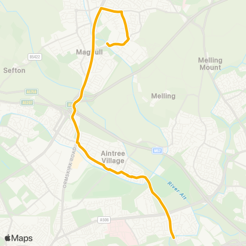 Stagecoach Merseyside and South Lancashire  map