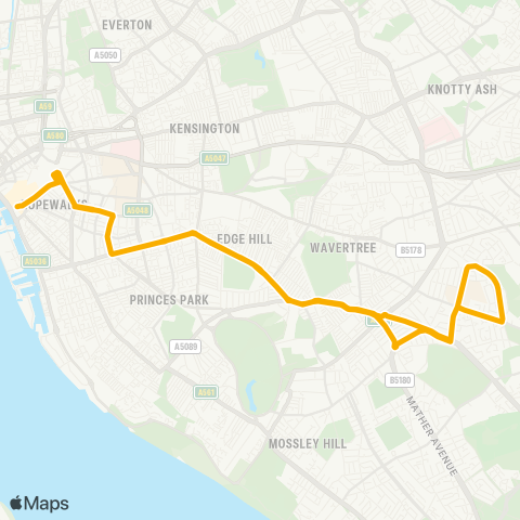 Stagecoach Merseyside and South Lancashire  map