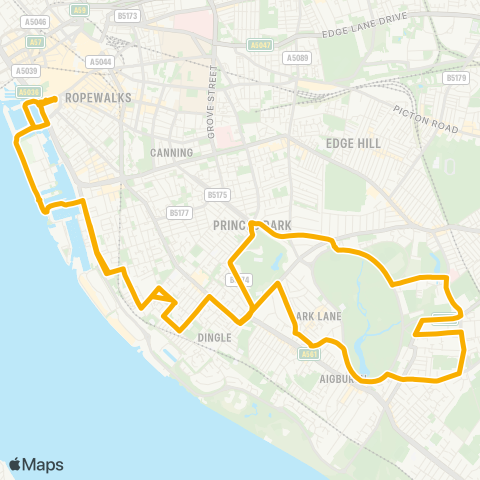 Stagecoach Merseyside and South Lancashire  map