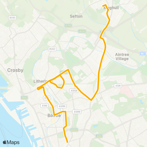 Stagecoach Merseyside and South Lancashire  map