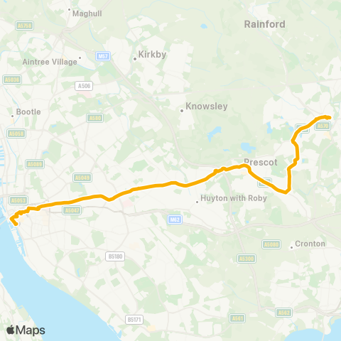 Stagecoach Merseyside and South Lancashire  map