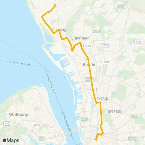 Stagecoach Merseyside and South Lancashire  map