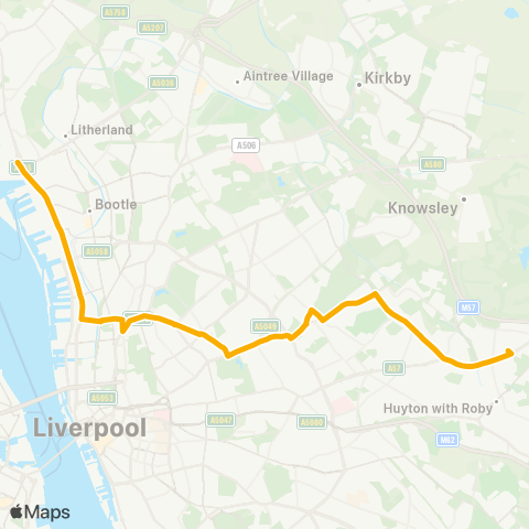 Stagecoach Merseyside and South Lancashire  map