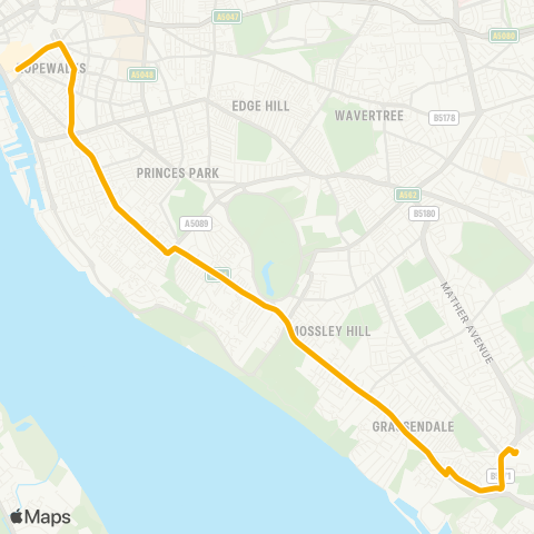 Stagecoach Merseyside and South Lancashire  map