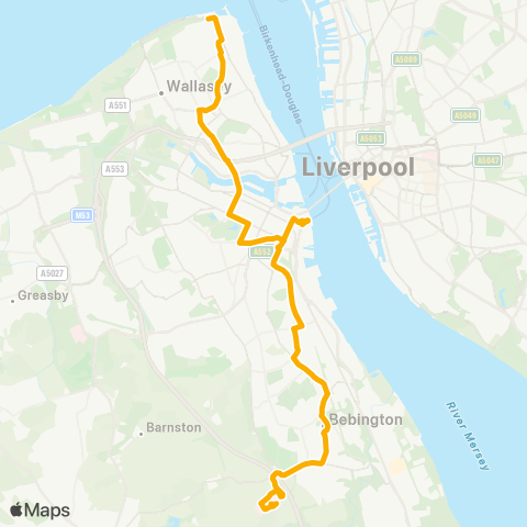 Stagecoach Merseyside and South Lancashire  map