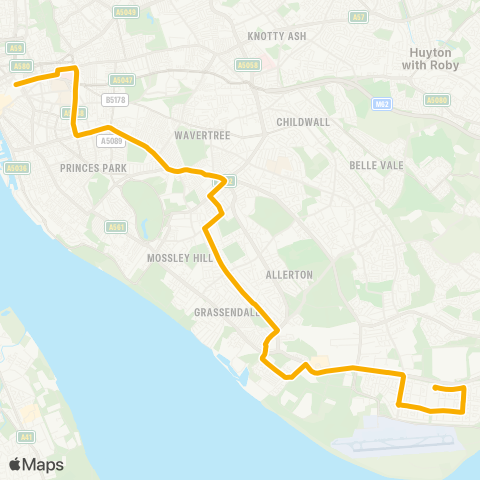 Stagecoach Merseyside and South Lancashire  map