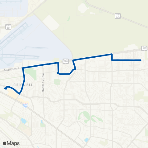 Sun Metro Montana / Turner map