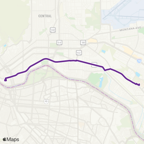 Sun Metro Valle Verde via Paisano map