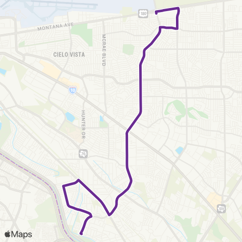 Sun Metro Yarbrough map