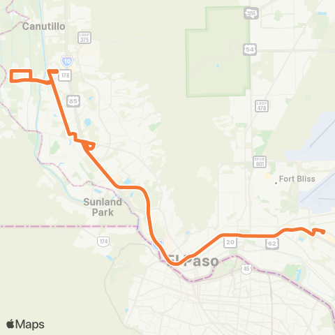 Sun Metro Doniphan Circulator map