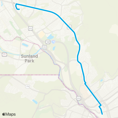 Sun Metro Mesa BRIO map