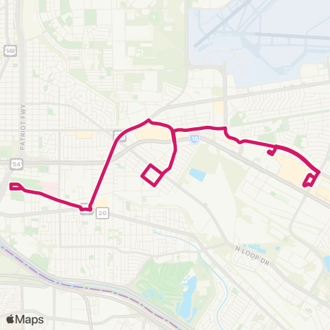 Sun Metro University Medical / Cielo Vista map