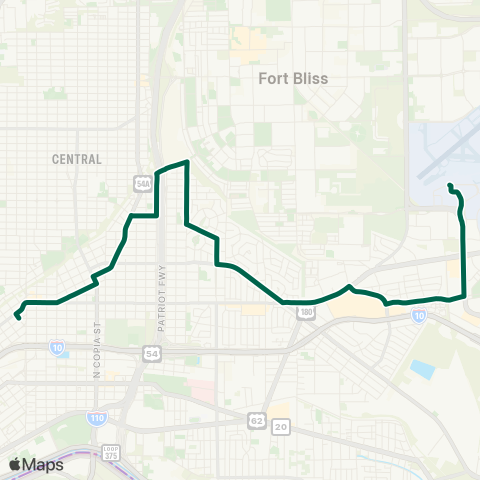 Sun Metro Government Hill Via Bassett map