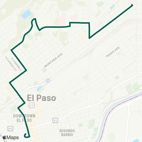 Sun Metro Medical Center Via Cliff map