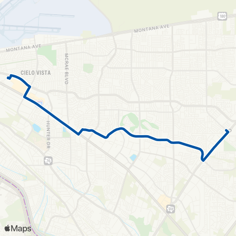 Sun Metro Vista Del Sol map