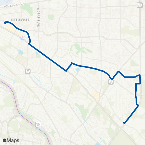 Sun Metro Pelicano / Rojas map