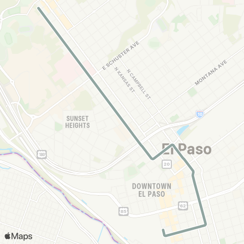 Sun Metro Streetcar UTL map